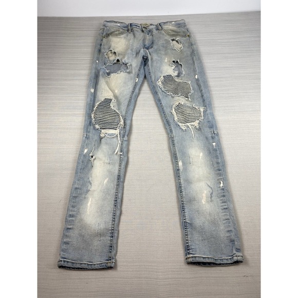 Kdnk Other - KDNK Jeans Grunge Paint Splatter Slim Fit Ripped Denim Men's Size 32 -11 4 14 11